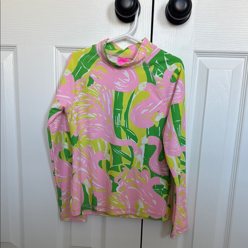Lilly Pulitzer flamingo swim top